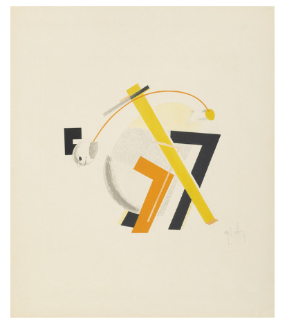 Old Man His Head Two Paces Behind, Lissitzky